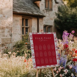 トワル・ド・ジュイのウェディングテーブルプラン、印刷可能なデジタルポスター、エレガントなレセプションサイン、エレガントなウェディングステーショナリー、シックなウェディング | LYANA