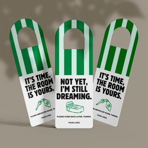 Hotel Door Hanger Template, Printable Hotel Door Tag Do Not Disturb and Enter, Instant Hotel Door Hanger Tag