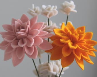 Felt Dahlia Single Stem