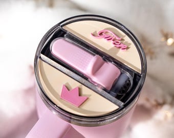 ProTour Flip Straw Tumbler Name Tag Personalized Tumbler Topper Quencher Cup Accessory Leakproof Acrylic Name Plate Stanley Accessories Gift