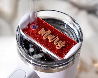Personalized Tumbler Name Plate for Stanley, Stanley Cup Topper, Acrylic Name Tag, Gift for her
