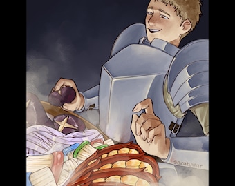 Laios Delicious in Dungeon Dungeon Meshi Anime 8.3x11.7 A4 Art Print Poster