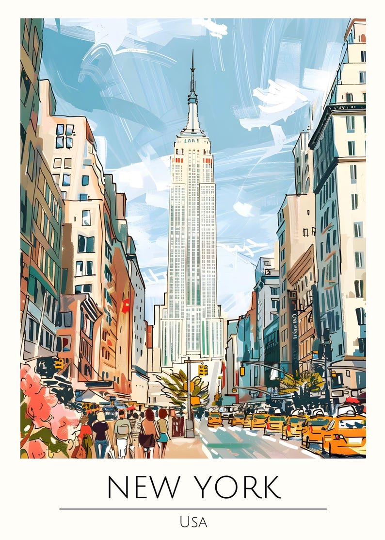 New York City Empire State Building High Res Scalable Print Wall Art ...