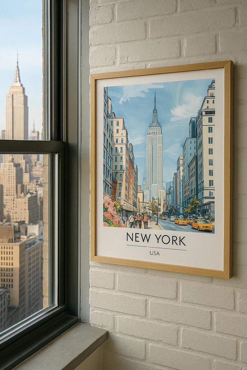 New York City Empire State Building High Res Scalable Print Wall Art ...