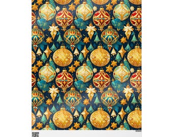 Papeles de regalo, Burbujas navideñas doradas, Estilo festivo elegante, Papel de regalo, Embalaje festivo, Regalos de Navidad, Hojas decorativas, Invierno