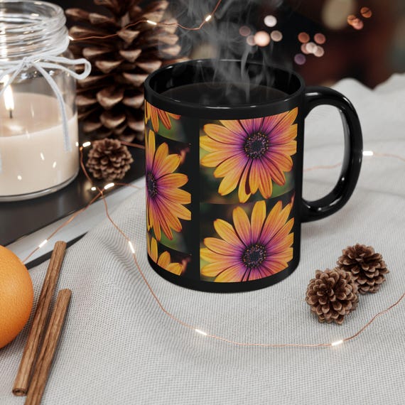 Colorful Daisy Flower Mug | Floral  Coffee Tea Cup