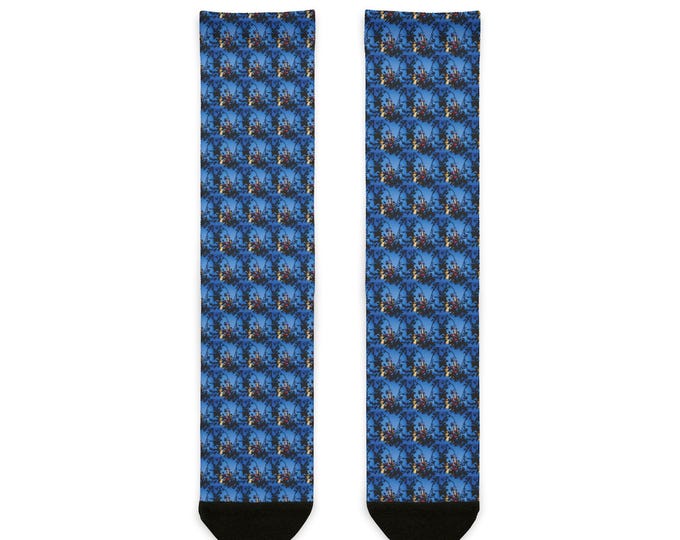 Fall Crab Apples Crew Socks | Geometric All-Over Print Socks