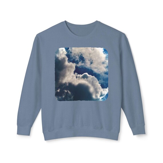 Clouds Graphic Sweatshirt | Blue Sky Art Print