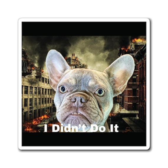 I Didn't Do It - French Bulldog Magnet | Funny Dog Art
