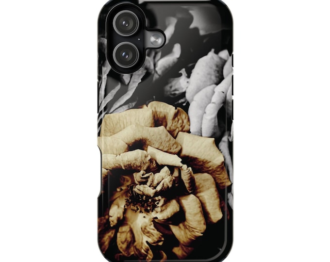 Vintage Sepia Rose iPhone 17 Case | MagSafe Impact-Resistant Case