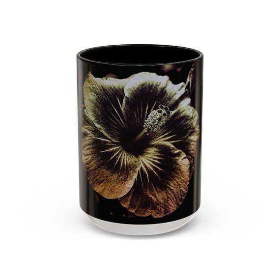 Vintage Flower Accent Coffee Mug (11, 15oz)