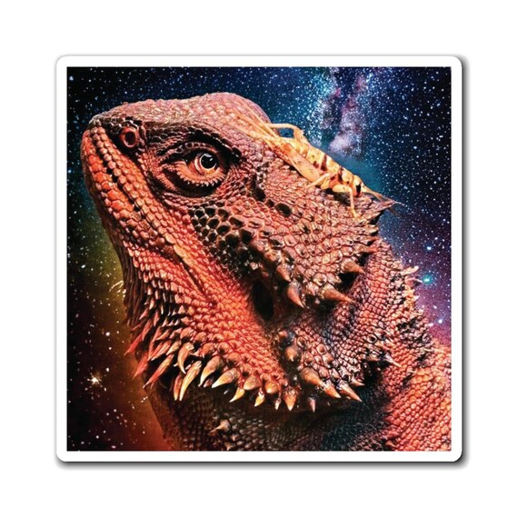 Bearded Dragon Portrait Magnet | Creative Beardie Art