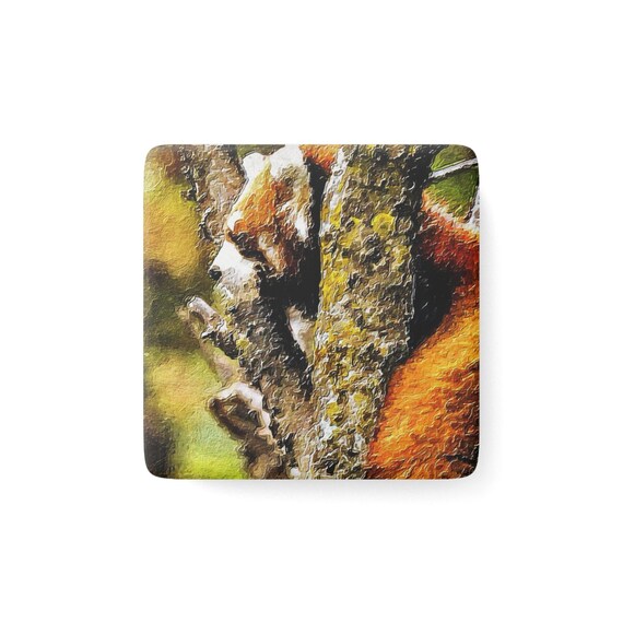 Red Panda Porcelain Magnet