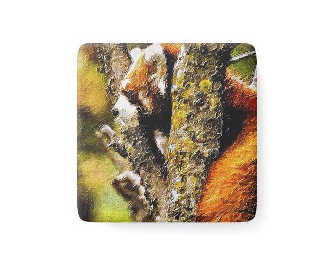 Red Panda Porcelain Magnet | Red Panda Animal Art