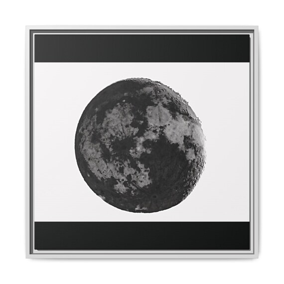 Black Moon Framed Canvas - Black & White Photography