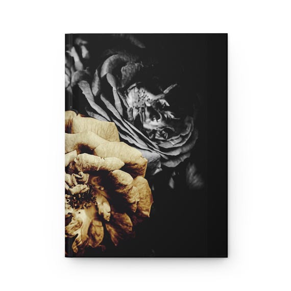 Withered Rose Gothic Hardcover Journal | Matte Floral Notebook