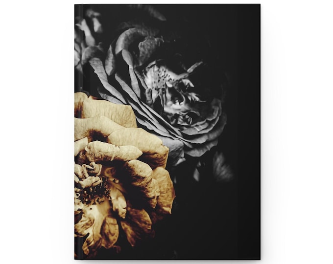 Withered Rose Gothic Hardcover Journal | Matte Floral Notebook
