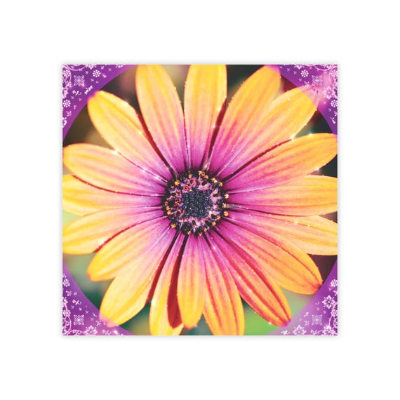 Bright Flower Post-it Note Pads | Floral Sticky Notes, Square Memo Pads