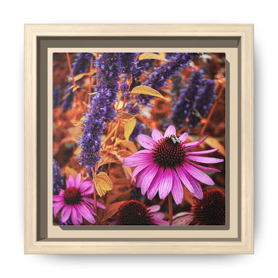 Purple Coneflower Botanical Wall Art Canvas