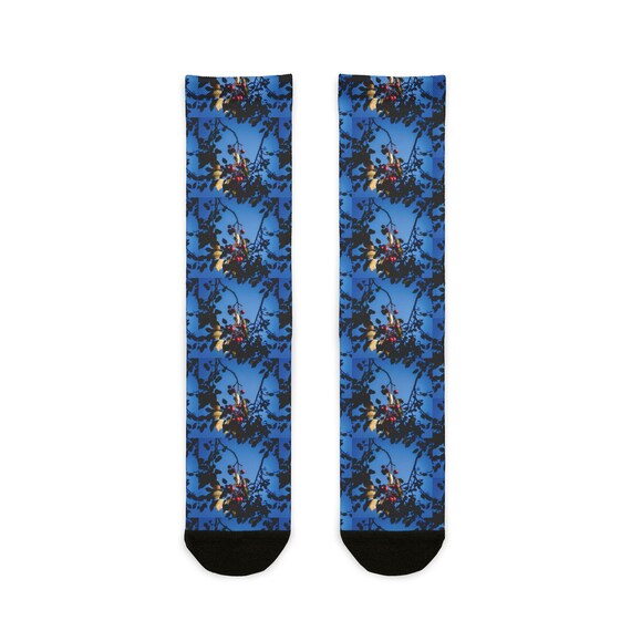 Fall Crab Apples Crew Socks | Geometric All-Over Print Socks