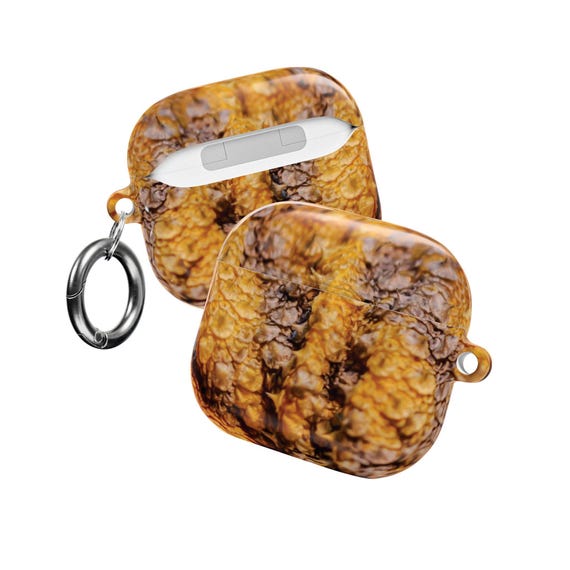 Bearded Dragon Scales AirPod Case | Reptile Art - Yellow Variant