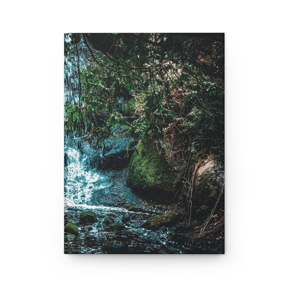 Forest Waterfall Hardcover Journal | Nature Notebook