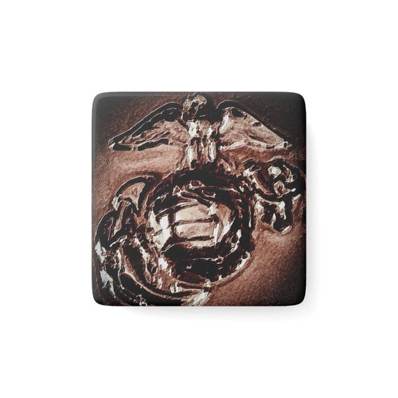 U.S. Marines Porcelain Magnet - USMC Decor