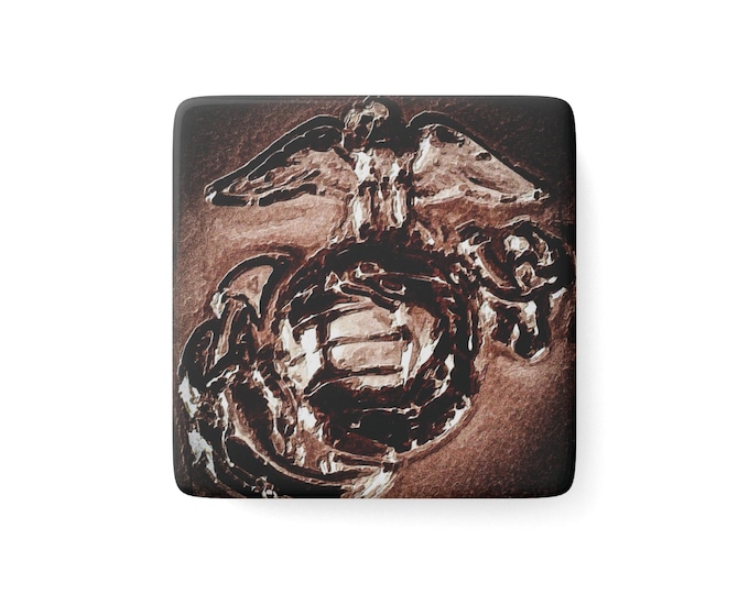 U.S. Marines Porcelain Magnet - USMC Decor