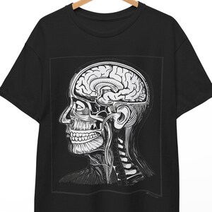 頭頸部解剖学シャツ - 解剖学的医療図解Tシャツ、外科と科学ギフトユニセックスTシャツ