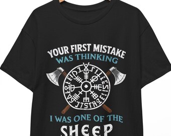 Viking Warrior Norse Mythology T-Shirt - Your First Mistake Was Underestimating Me, Odin Pagan Shirt
