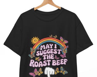Mag ik het rosbief voorstellen, grappig gênant T-shirt met humor voor volwassenen, uniseks T-shirt