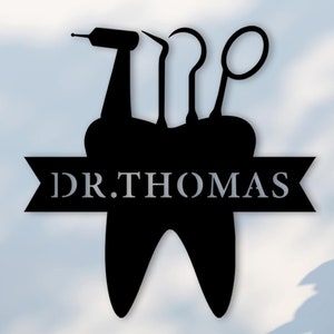 Dental Name Gift, Dentist Office Wall Decor, Dentist Opening Year Sign Dentist Office Sign, Orthodontist Name Sign, Orthodontist Wall Decor,