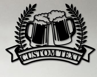 Personalized Metal Bar Sign: Custom Family Name Wall Art