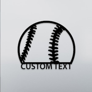 Personalized Metal Baseball Name Sign: Sports Wall Art