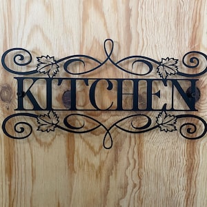 Kitchen Metal Sign, Rustic Kitchen Wall Decor, Modern Farmhouse Kitchen Sign, Metal Wall Art for Kitchen, Vintage Style Kitchen Decor