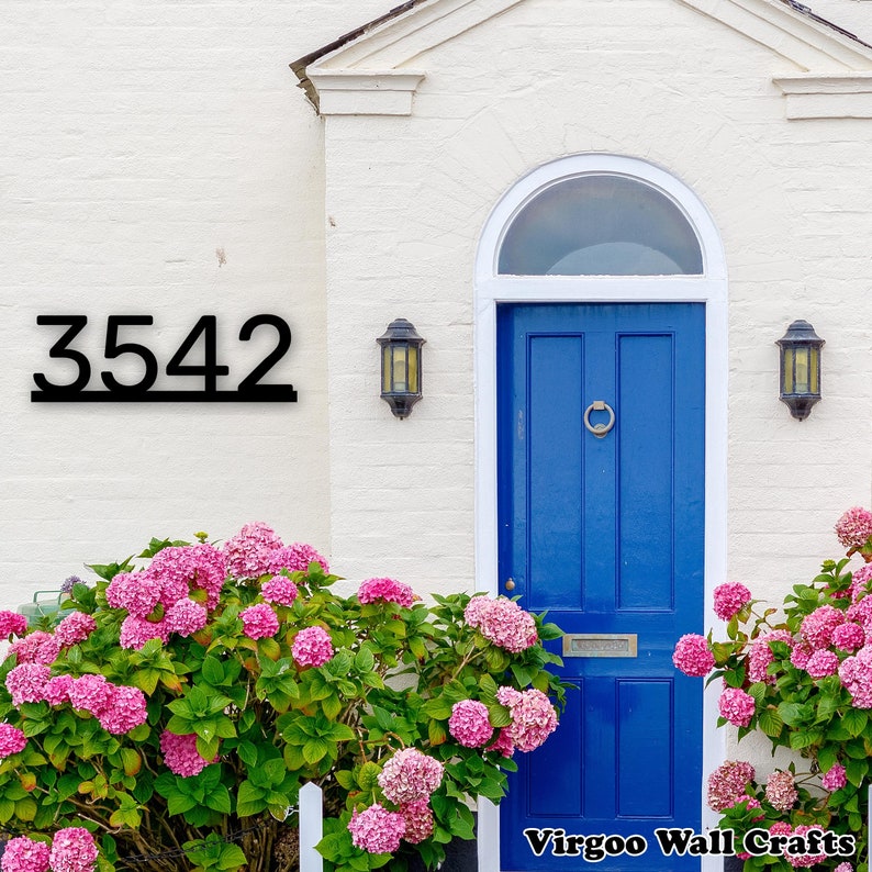Personalized Metal Address Number Sign: Modern House Plaque - Etsy
