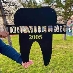 Dentist Office Wall Decor, Dentist Opening Year Sign Dentist Office Sign, Dental Name Gift, Orthodontist Name Sign, Orthodontist Wall Decor,