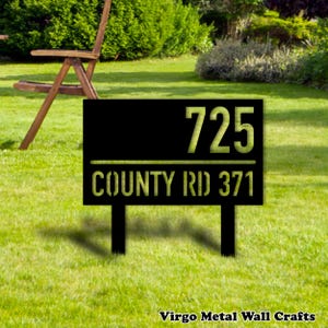 Personalized Modern House Address Number Sign, Custom House Number Garden Stake, House Address Stake, Outdoor Sign Stake, Yard Display Sign