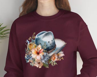 Western Cowgirl Crewneck Sweatshirt: Rodeo Vibes Pullover