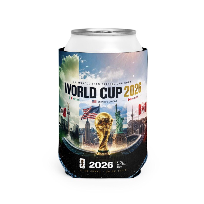 World Cup 2026 Soccer Fan Can Cooler Sleeve, Neoprene Drink Holder image 5