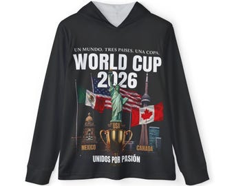 WM 2026 Fußball Fan Hoodie, leichtes Polyester Warmup Shirt