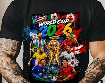 World Cup 2026 Fan Comfort Color Shirt, Family Soccer Tournament Tee, Youth Adult Soccer Cup Tee