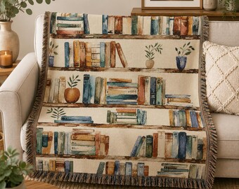 Manta tejida para lectores: decoración acogedora para el hogar de los amantes de los libros
