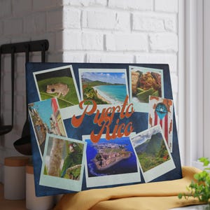 Puerto Rico Glass Cutting Board - Unique Kitchen Decor, Tropical Island Gift, Foodie Present, Caribbean Cooking Accessory, Island Home Decor