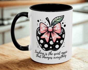 Inspirational Teacher Custom Mug: Motivational Coffee Cup, Appreciation Educator Gift