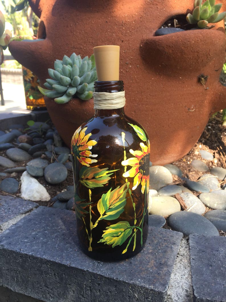 Lighted Bottle. Table Centerpiece. Gift for Her. Gift for Him. Etsy