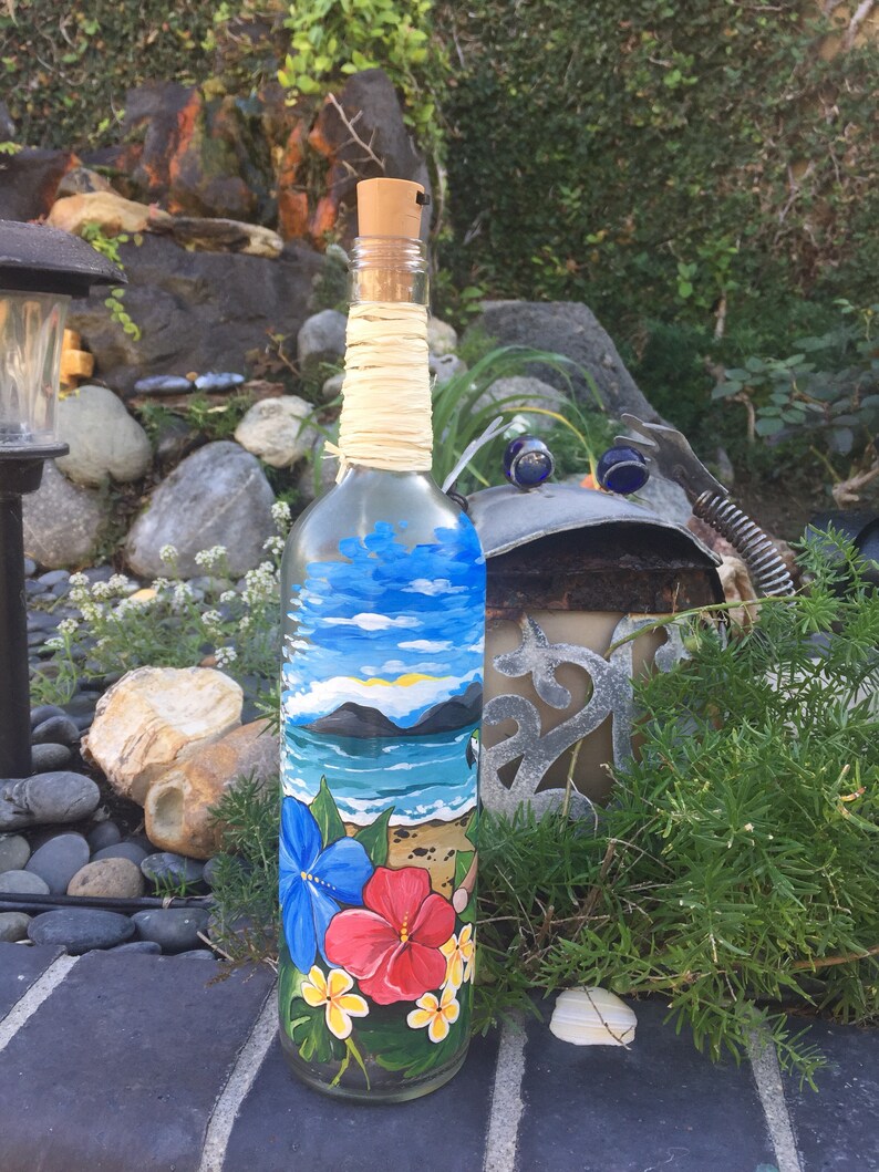 Buy Lighted Wine Bottle. Hawaiian. Gift for Her. Birthday Gift. Online in India Etsy