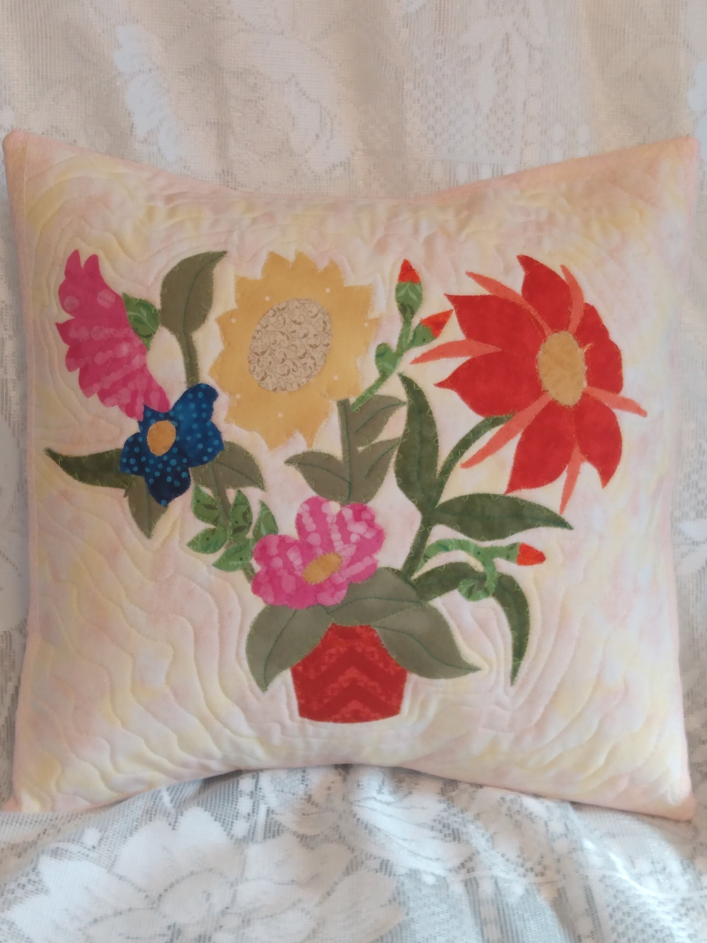 Flower Pot Applique - Etsy
