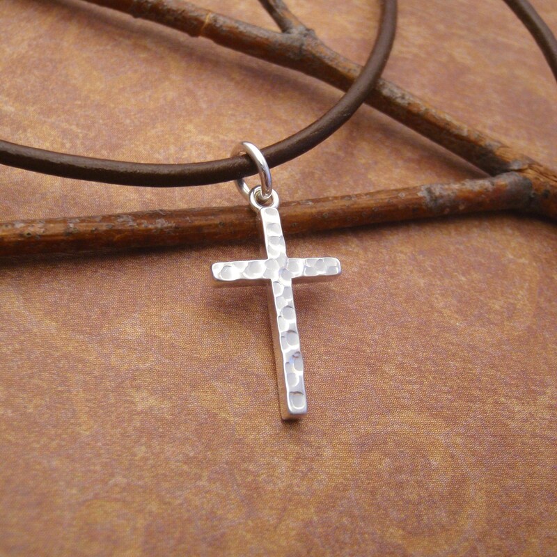 M Designs Jewelry Hammered Cross Drop main image 1