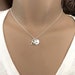 Girl's small cross and initial necklace - Dainty, Petite, little birthstone necklace - Baptism, First Communion gift - Photo NOT actual size 